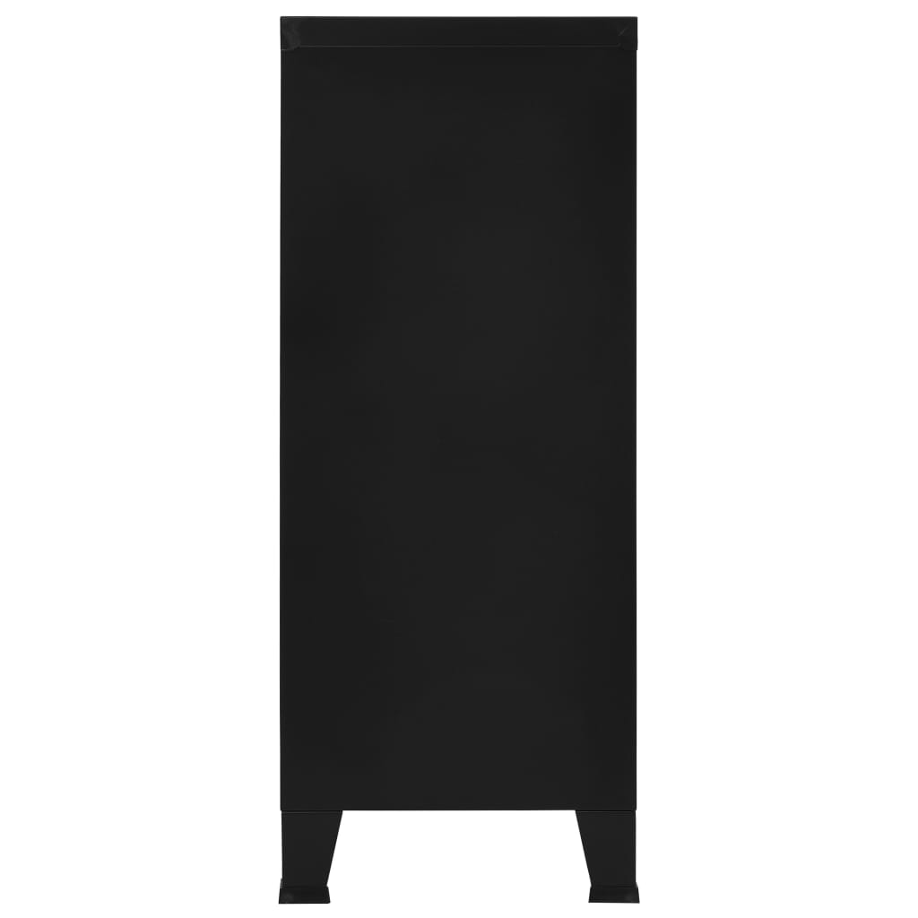 vidaXL Industriálna úložná skrinka, čierna 90x40x100 cm, oceľ