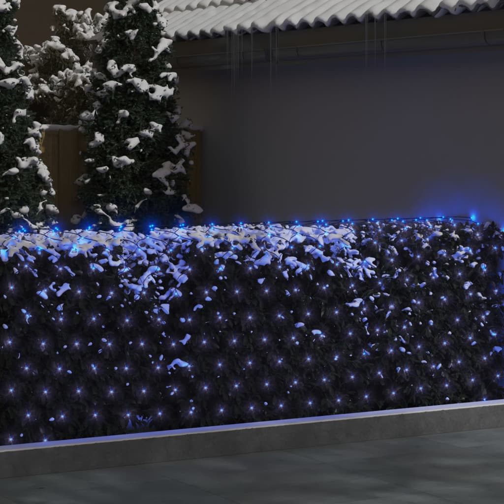 vidaXL Vianočná svetelná sieť modrá 4x4 m 544 LED interiér exteriér