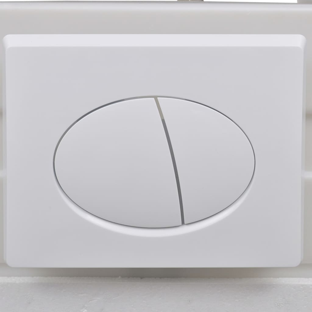 vidaXL Závesné bezokrajové WC so skrytou nádržkou biele keramické