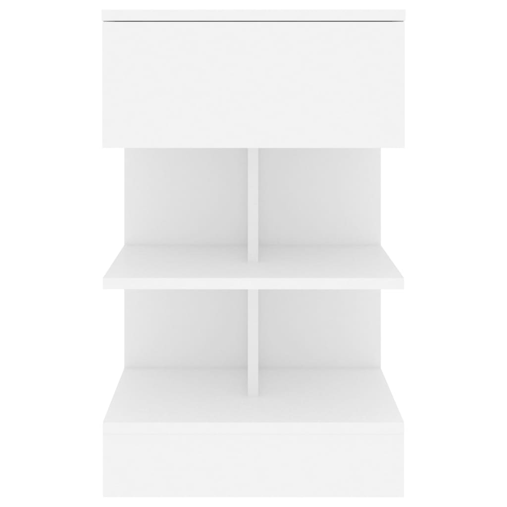 vidaXL Nočné stolíky 2 ks biele 40x35x65 cm drevotrieska