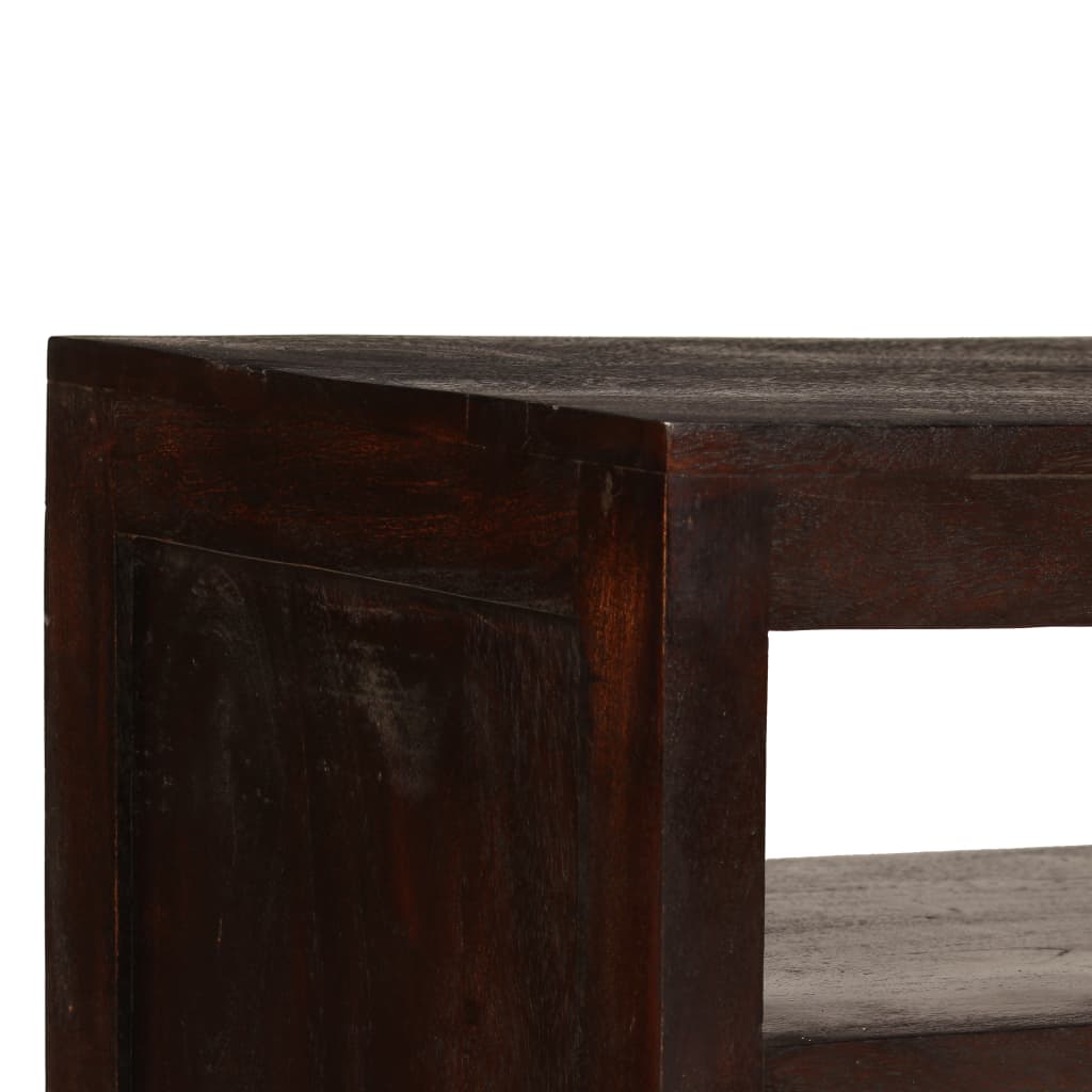 vidaXL TV stolík, masívne akáciové drevo 90x30x55 cm tmavohnedý