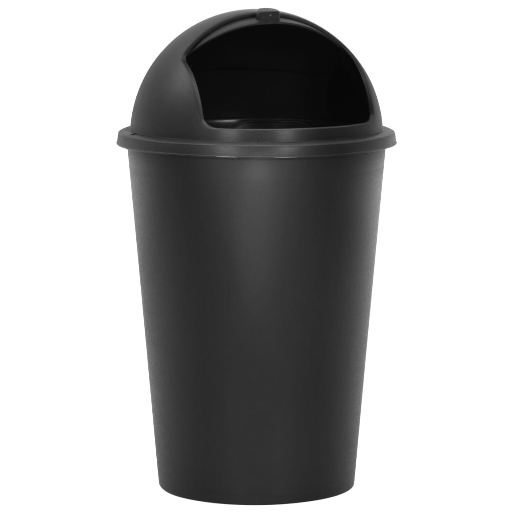 vidaXL Samostatný odpadkový kôš čierny 50 l