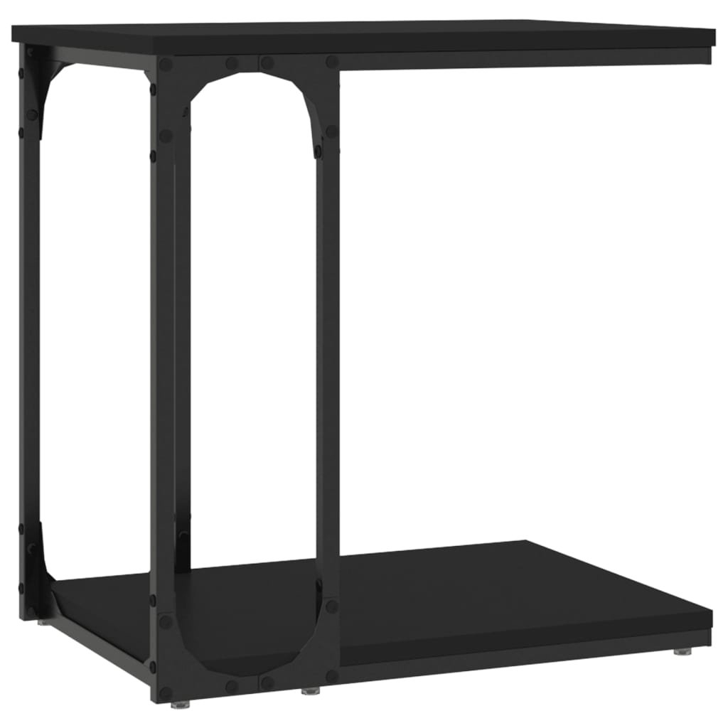 vidaXL Bočný stolík čierny 50x35x52 cm spracované drevo