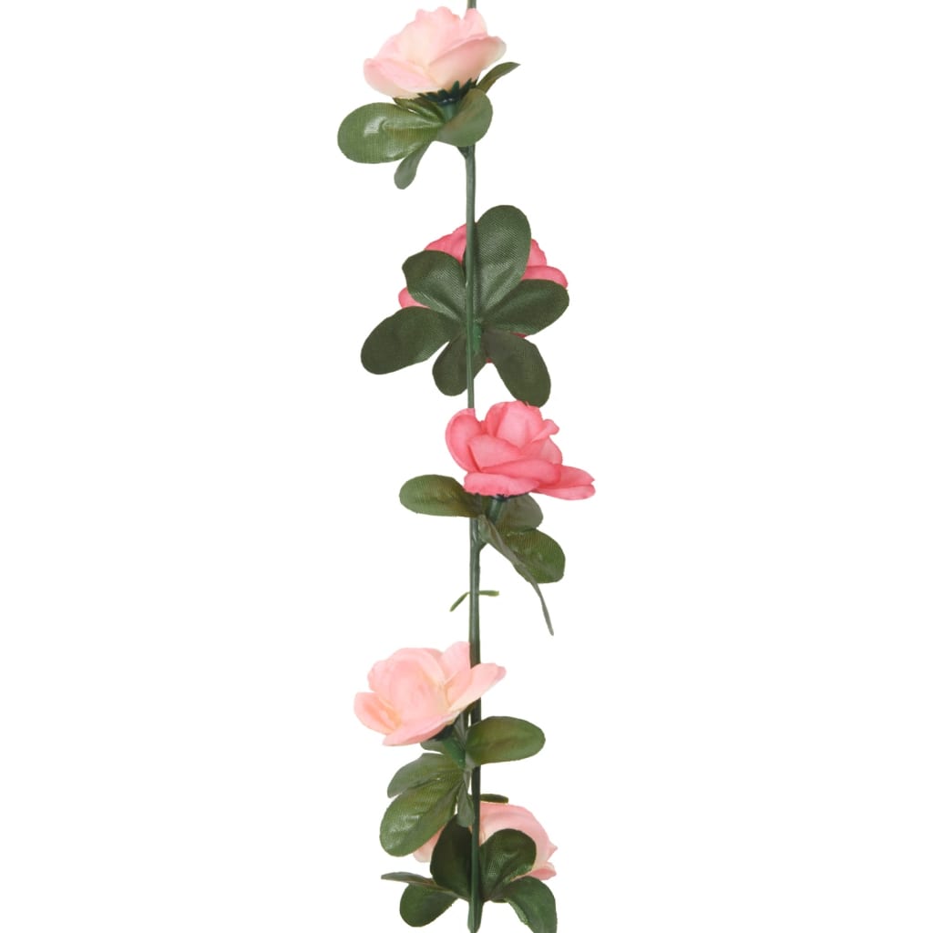 vidaXL Umelé kvetinové girlandy 6 ks ružovočervené 240 cm