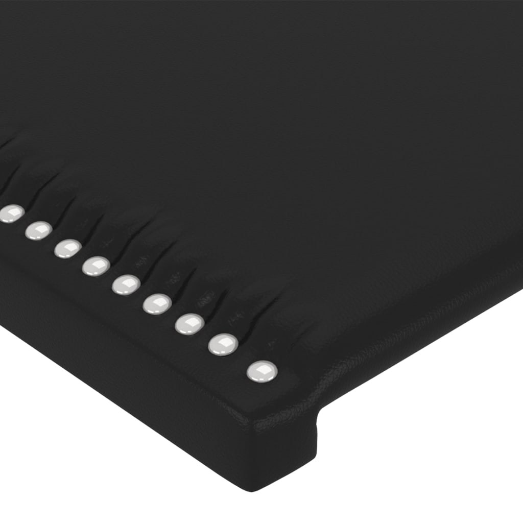 vidaXL Čelo postele s LED čierne 163x16x78/88 cm umelá koža