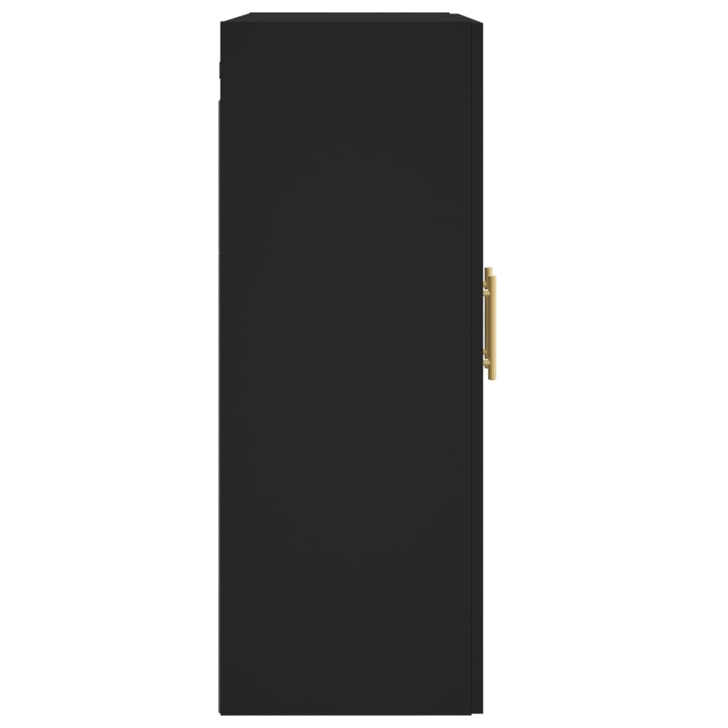 vidaXL Nástenné skrinky 2 ks čierne kompozitné drevo