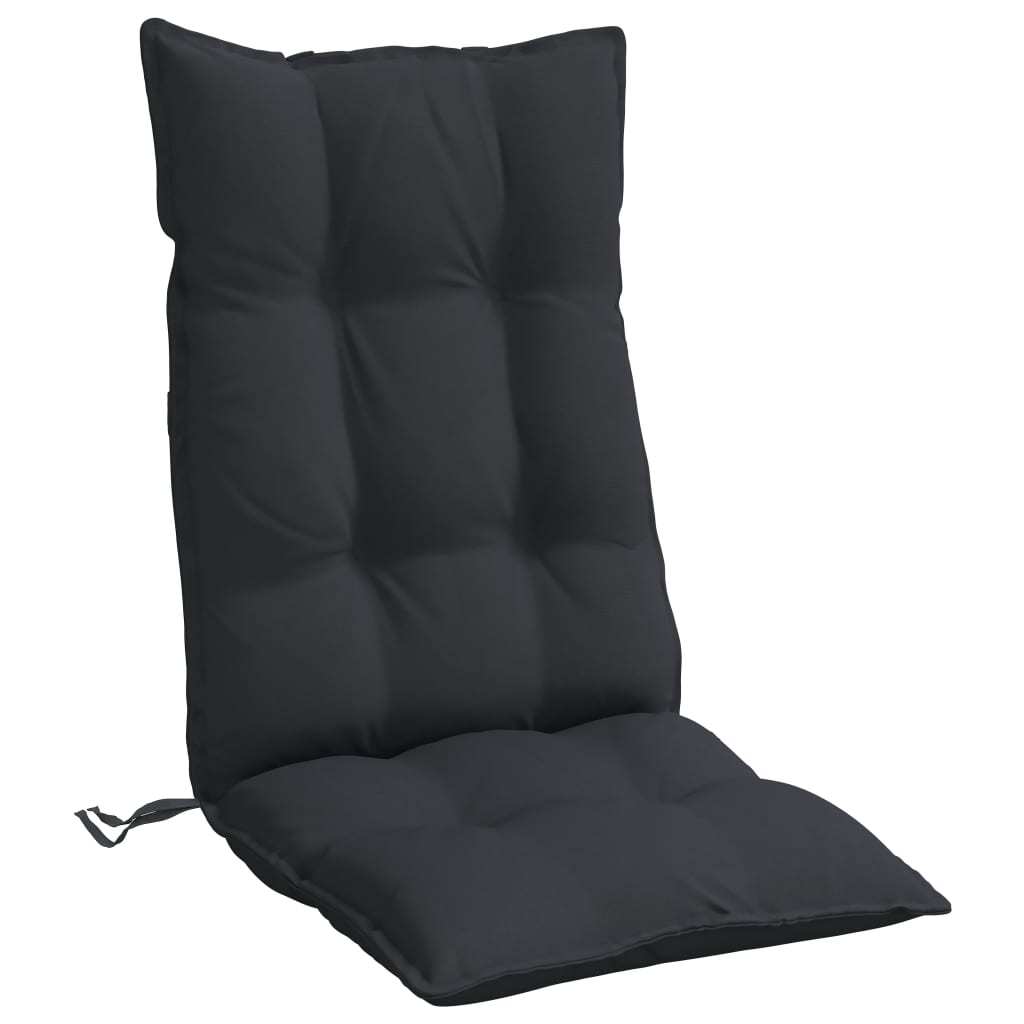 vidaXL Podušky na stoličky s vysokým operadlom 2 ks čierne látka