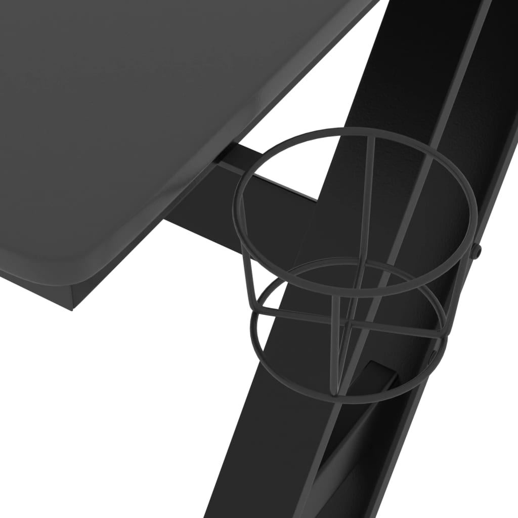 vidaXL Herný stôl s nohami v tvare ZZ čierny 90x60x75 cm