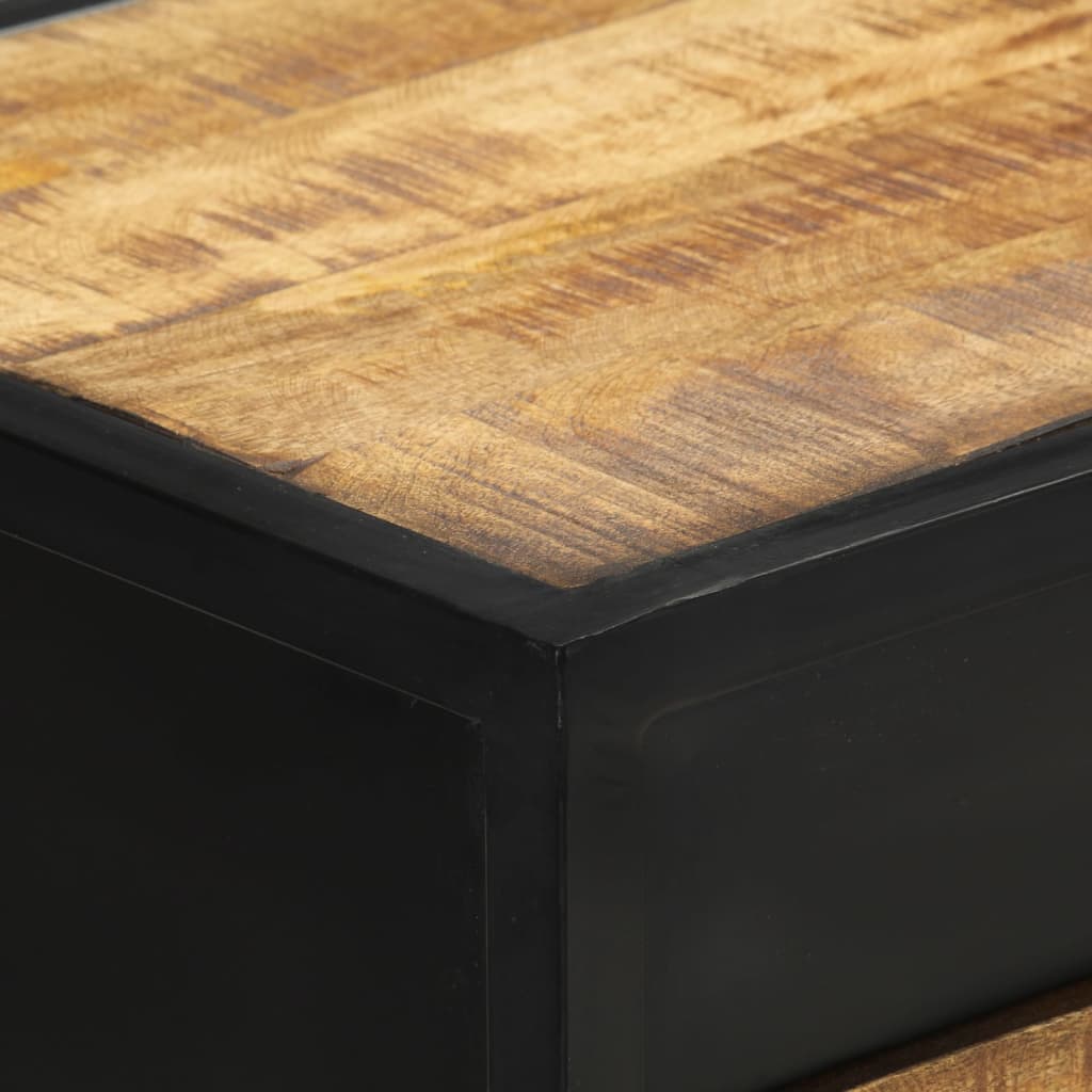 vidaXL Konzolový stolík 110x35x75 cm surové mangovníkové drevo
