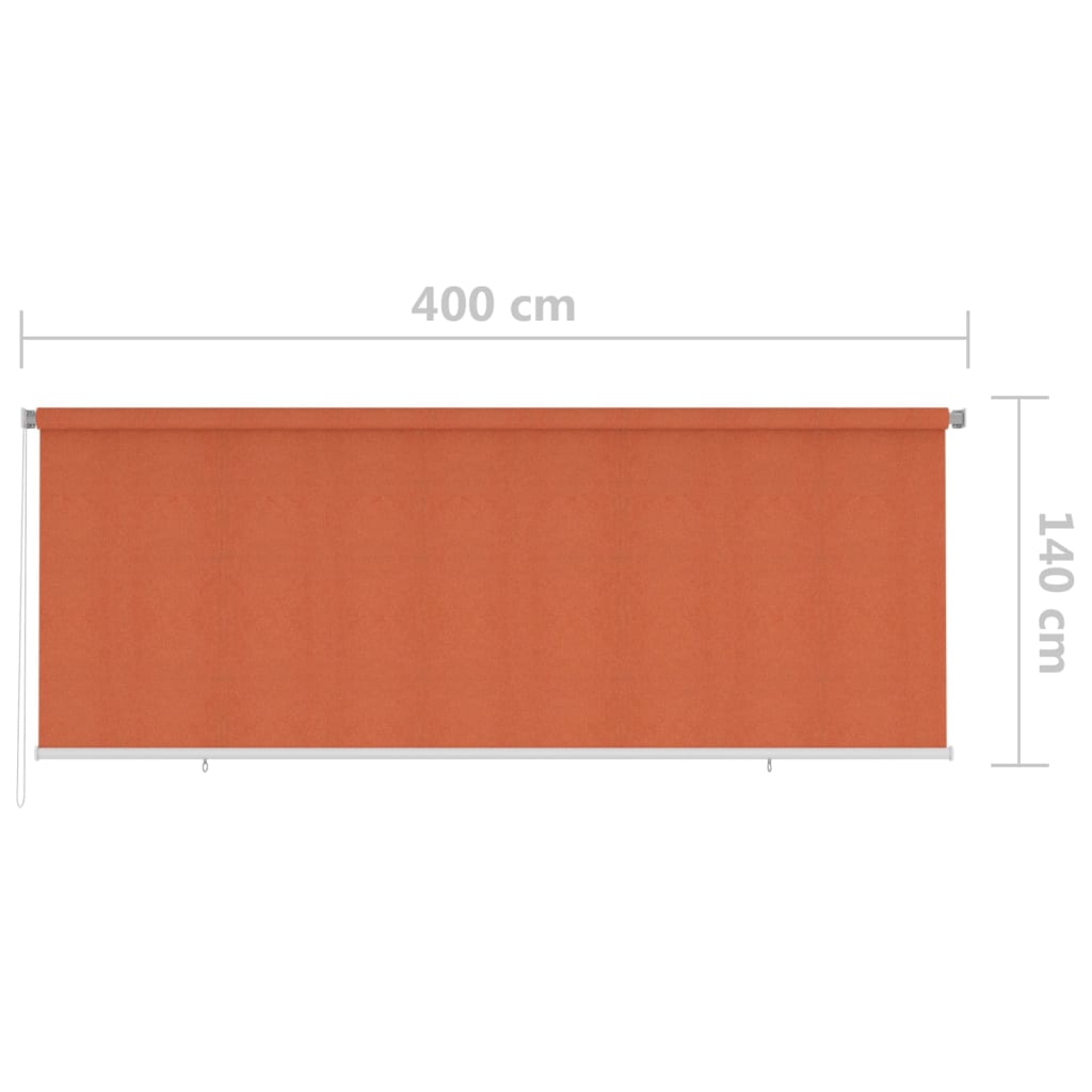 vidaXL Vonkajšia zatemňovacia roleta 400x140 cm oranžová
