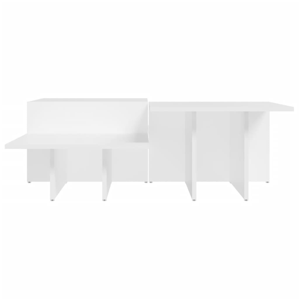 vidaXL Konferenčné stolíky 2 ks biele kompozitné drevo