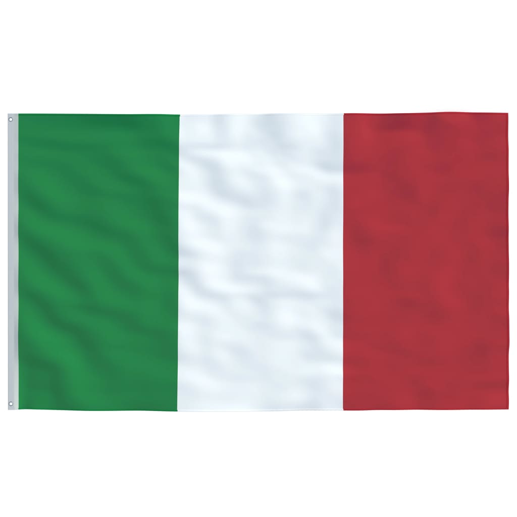 vidaXL Talianska vlajka a stĺp 4 m hliníkový