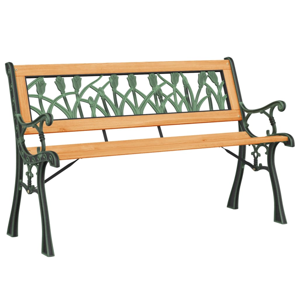 vidaXL Záhradná lavica 116 cm masívna jedľa a oceľ
