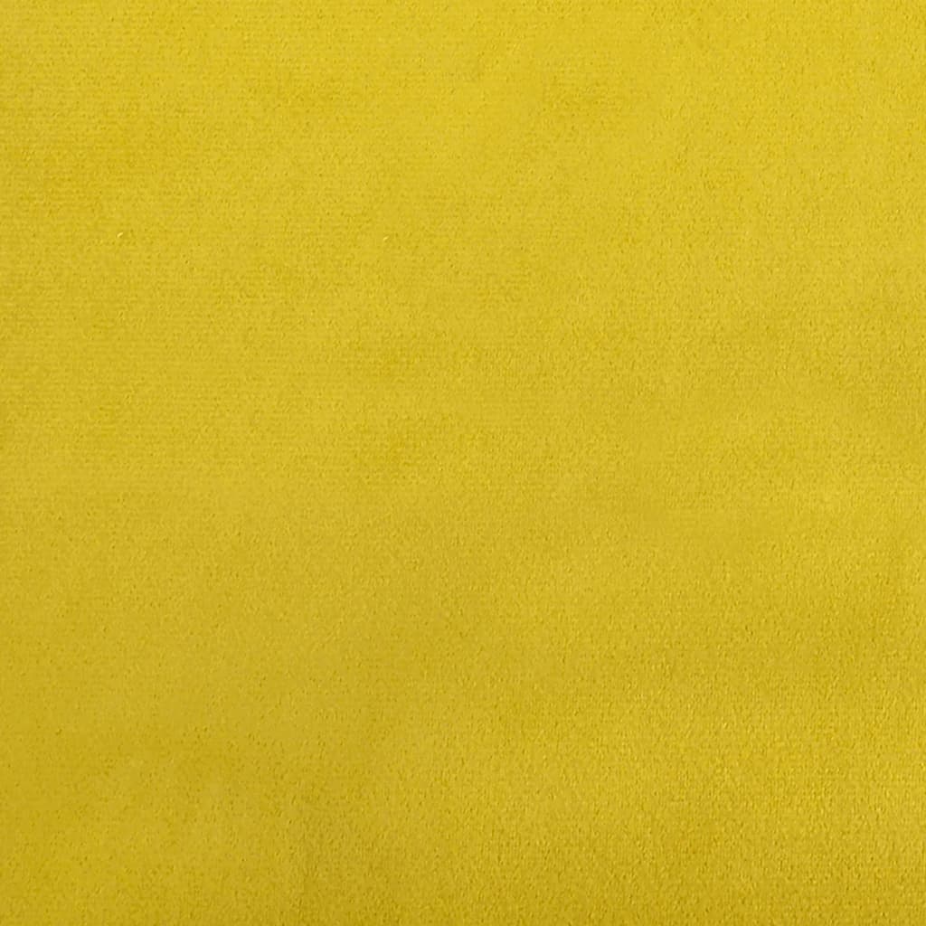 vidaXL Rozkladacia pohovka s držiakmi pohárov žltá zamat