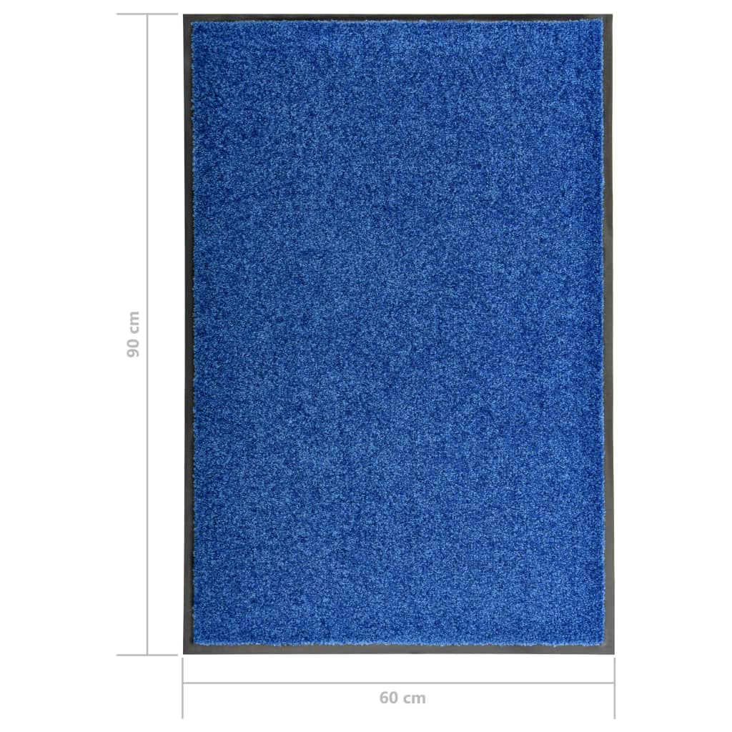vidaXL Rohožka, prateľná, modrá 60x90 cm