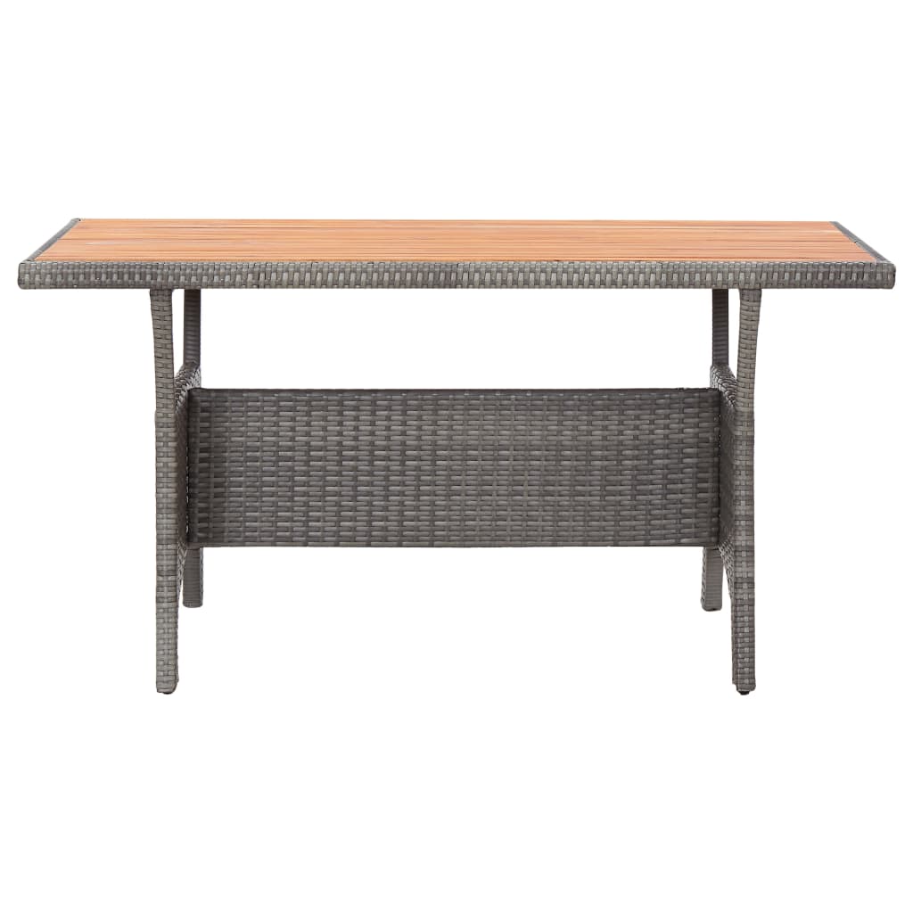 vidaXL Záhradný stôl sivý 120x70x66 cm akáciový masív