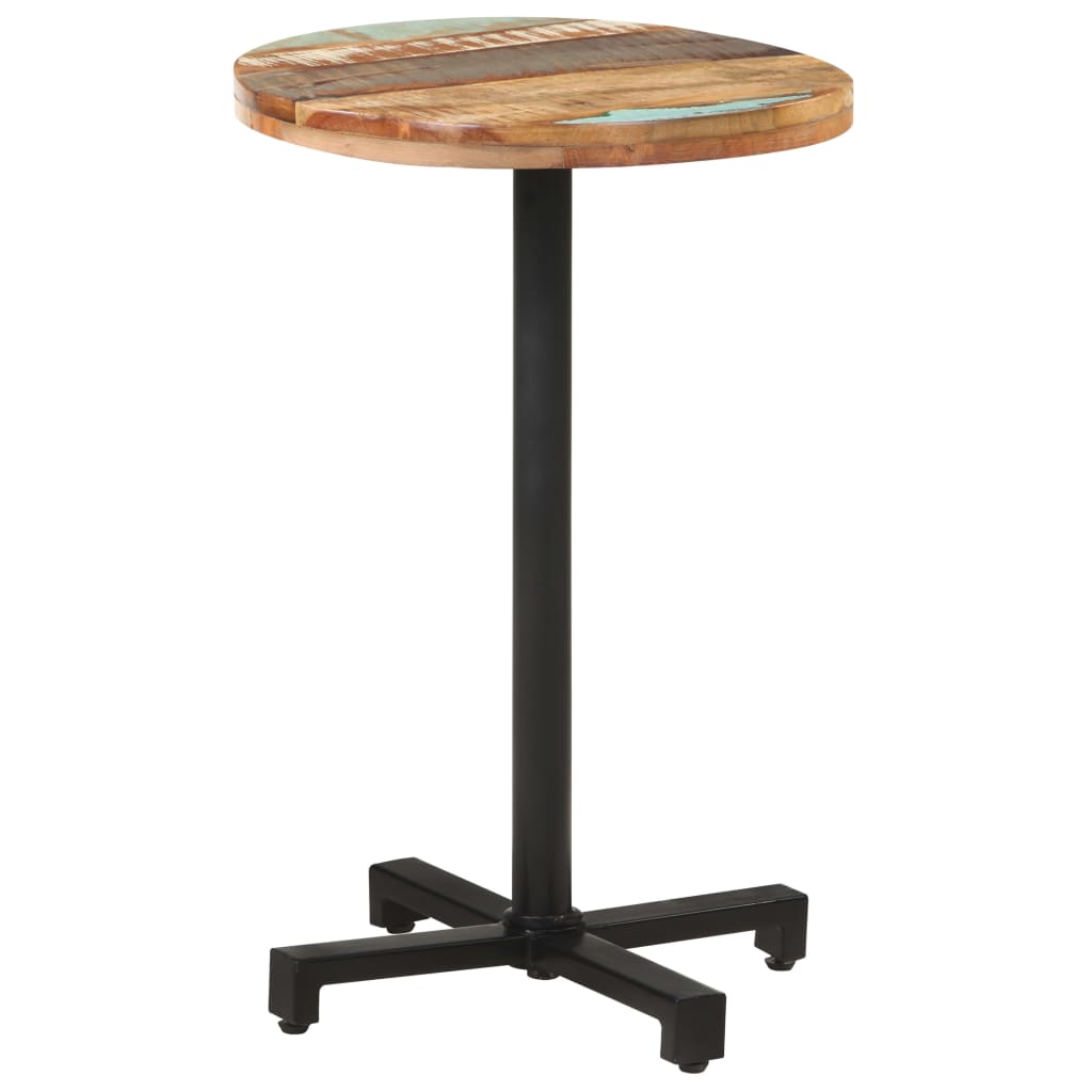 vidaXL Bistro stôl okrúhly Ø50x75 cm recyklovaný masív