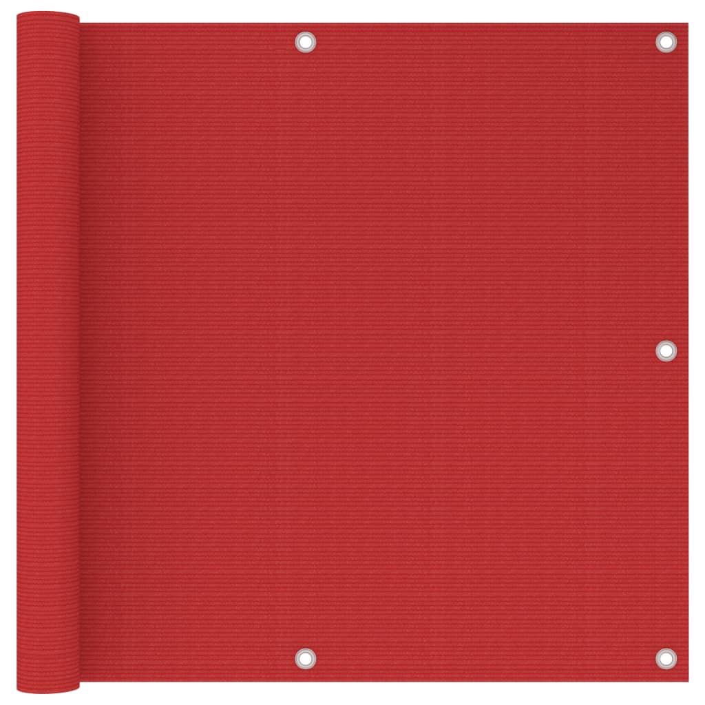 vidaXL Balkónová markíza, červená 90x500 cm, HDPE