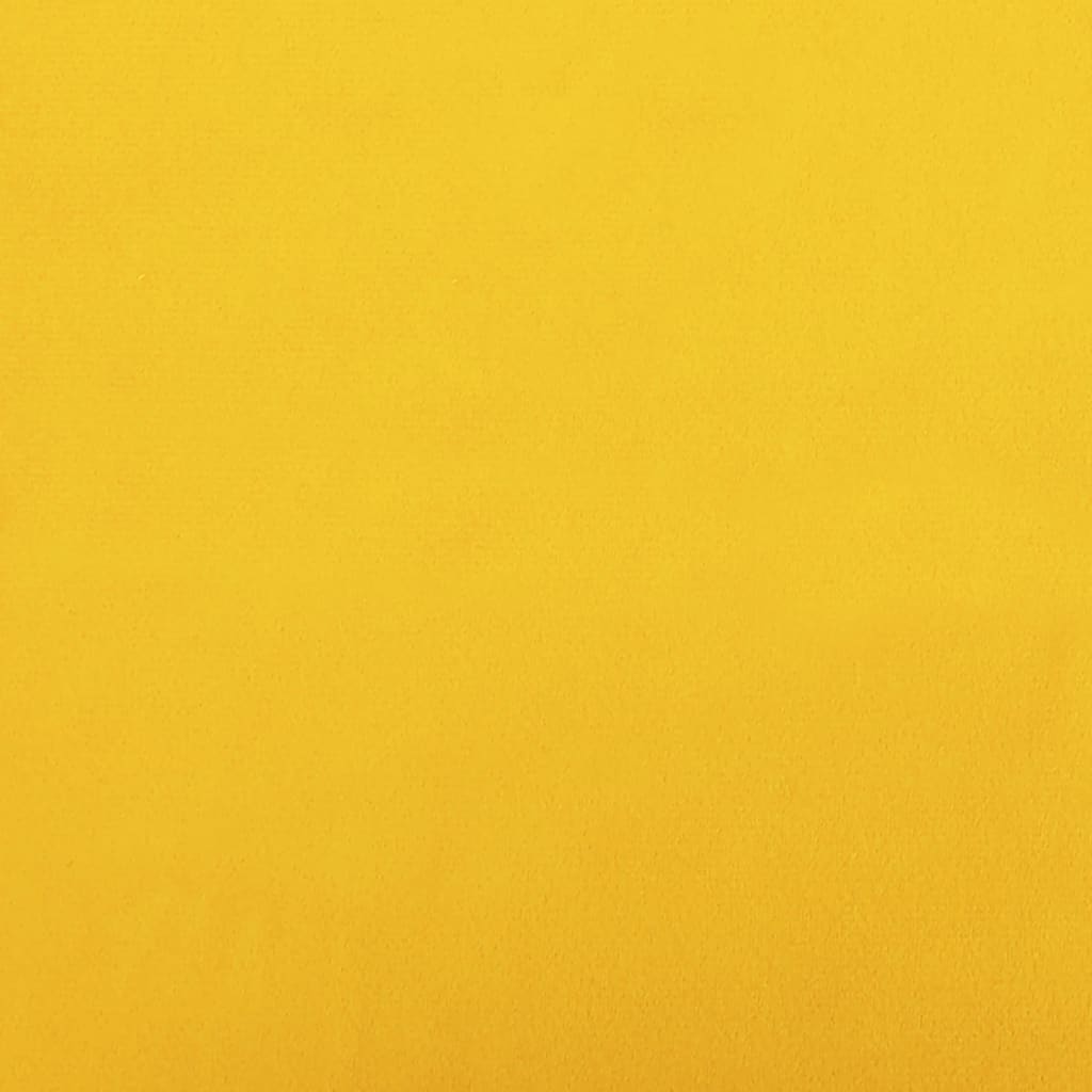 vidaXL Leňoška s valcom, žltá, zamat