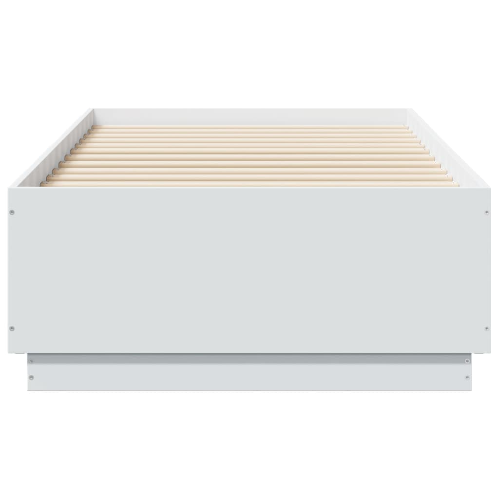 vidaXL Posteľný rám biely 75x190 cm kompozitné drevo
