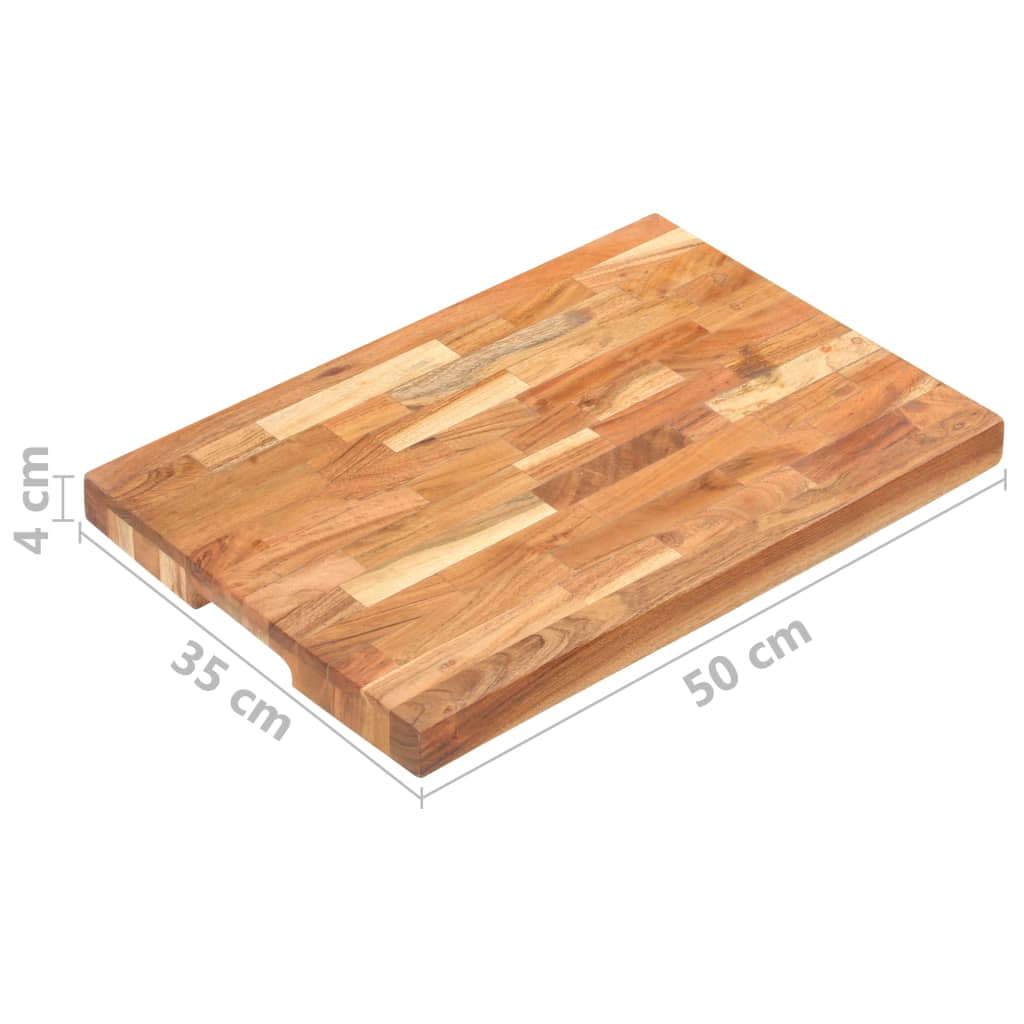 vidaXL Doska na krájanie 50x35x4 cm masívne akáciové drevo