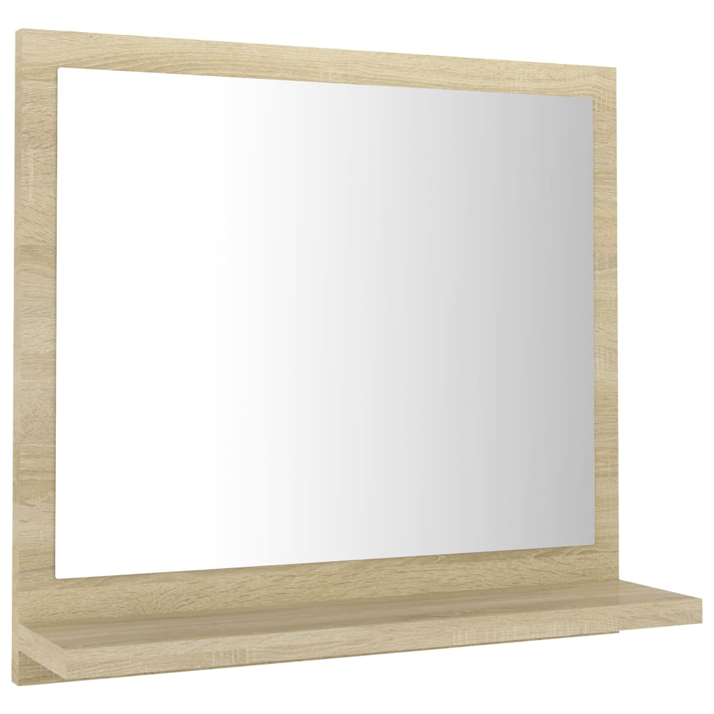 vidaXL Kúpeľňové zrkadlo, dub sonoma 40x10,5x37 cm, kompozitné drevo