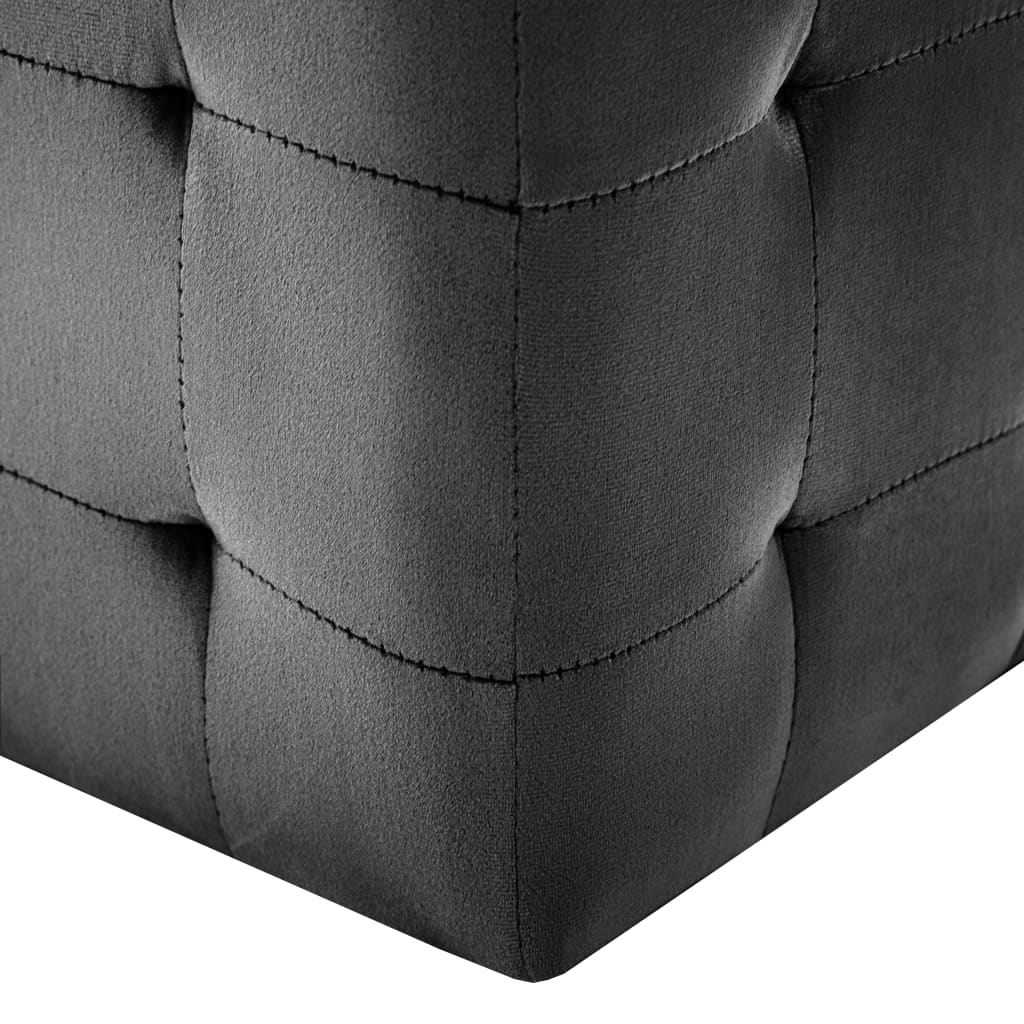 vidaXL Nočné stolíky 2 ks čierne 30x30x30 cm zamatová látka