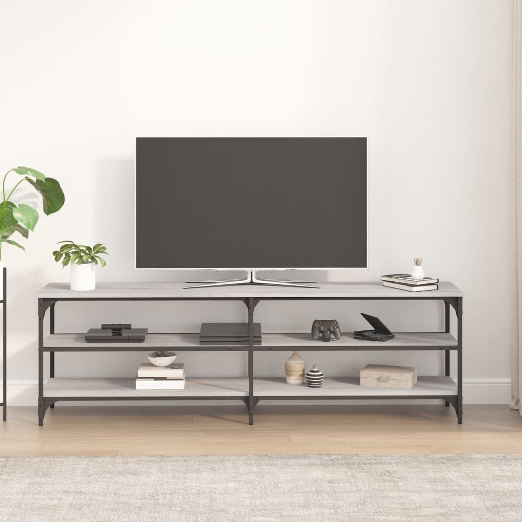 vidaXL TV skrinka sivý dub sonoma 160x30x50 cm kompozitné drevo