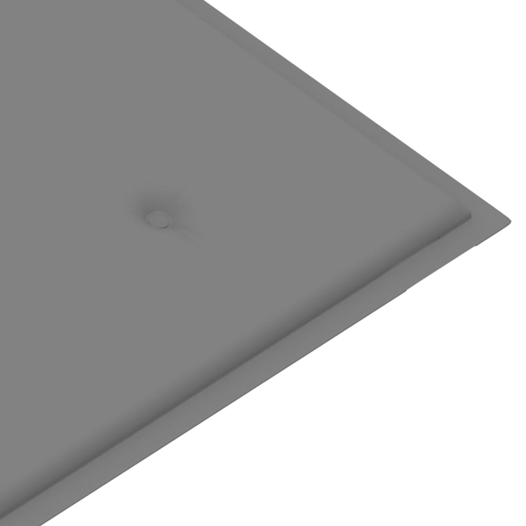 vidaXL Záhradná lavička a sivá podložka 112 cm teakový masív