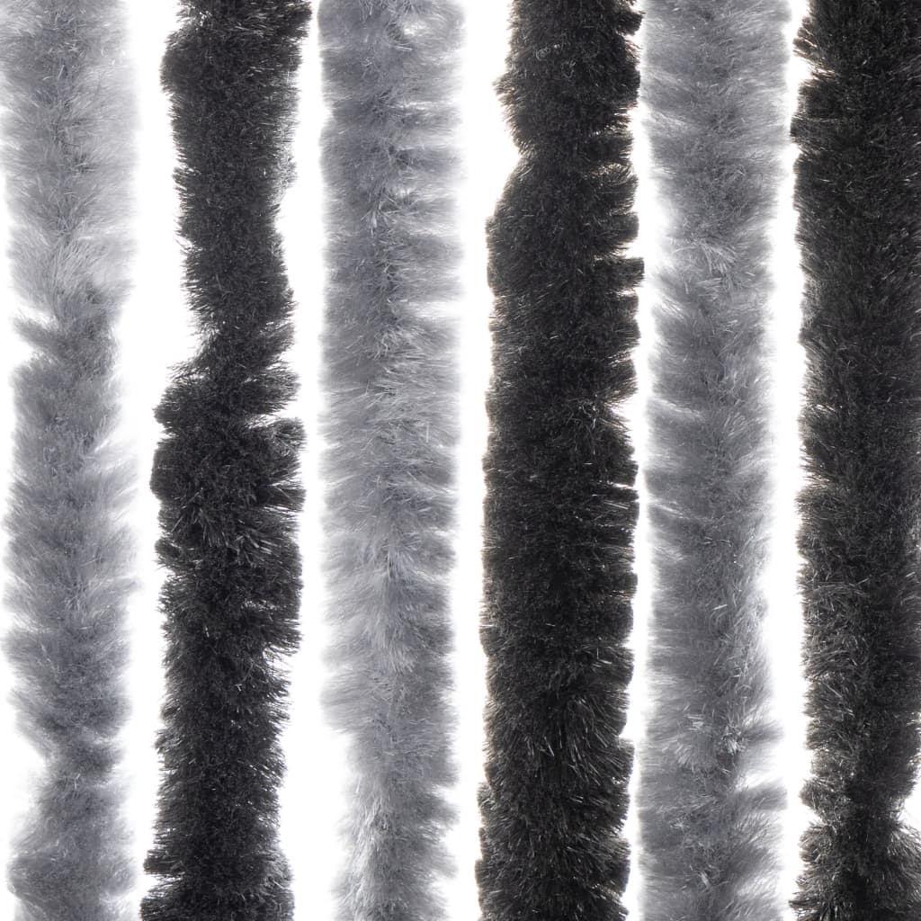 vidaXL Záves proti hmyzu, sivo čierny 100x230 cm, ženilka