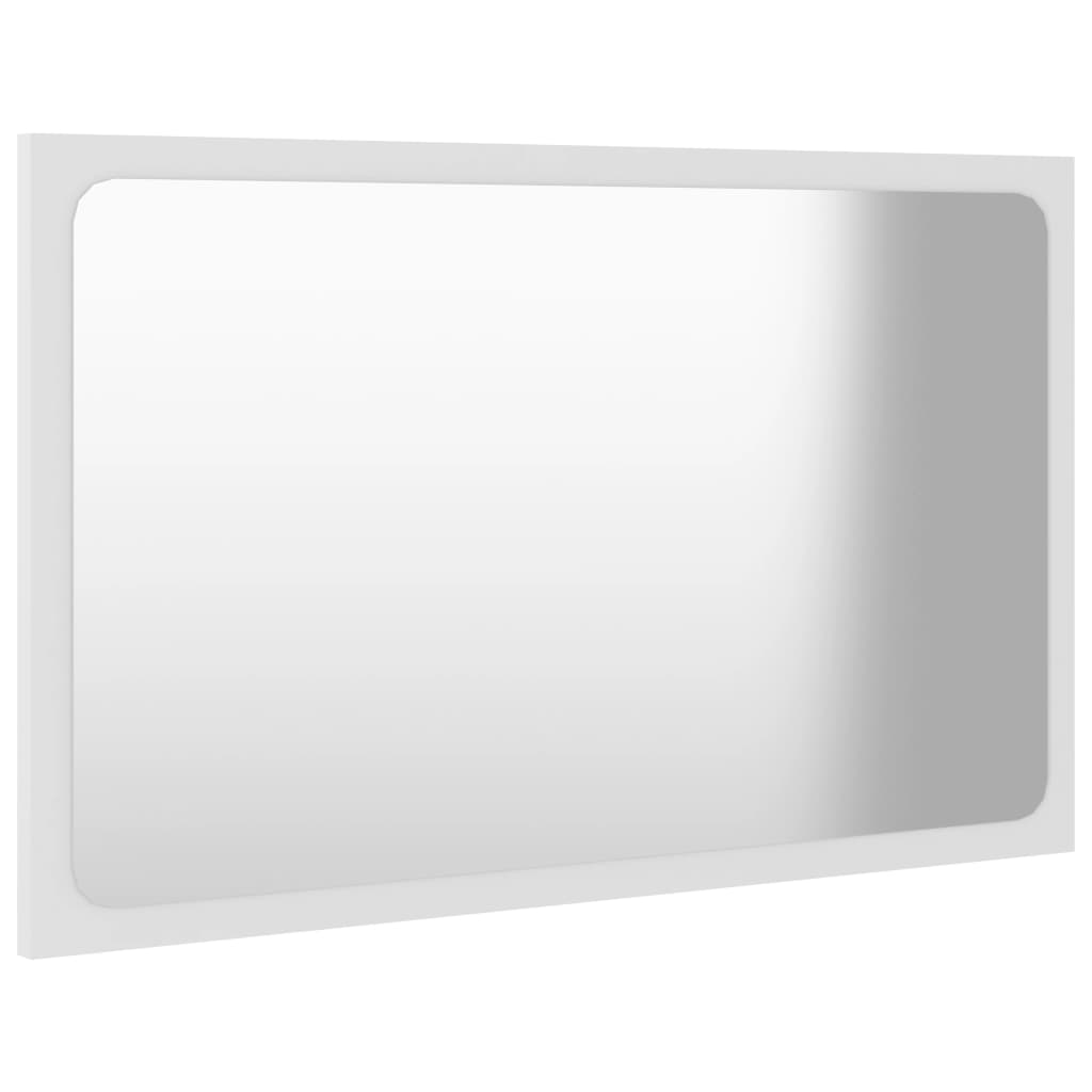 vidaXL Kúpeľňové zrkadlo, biele 60x1,5x37 cm, kompozitné drevo
