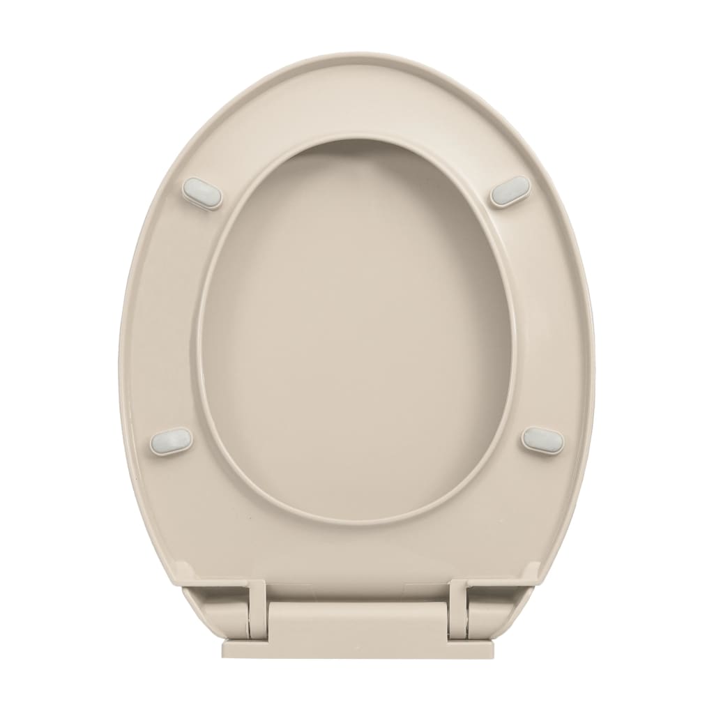 vidaXL WC sedadlo, pomalé sklápanie, marhuľové, oválne