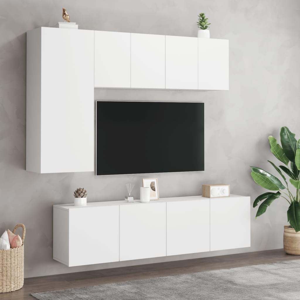 vidaXL TV skrinka nástenná biela 60x30x41 cm