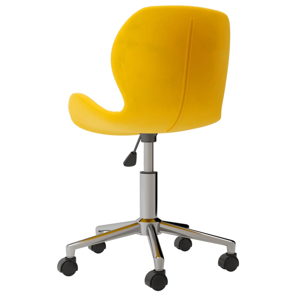vidaXL Otočné jedálenské stoličky 4 ks žlté zamatové