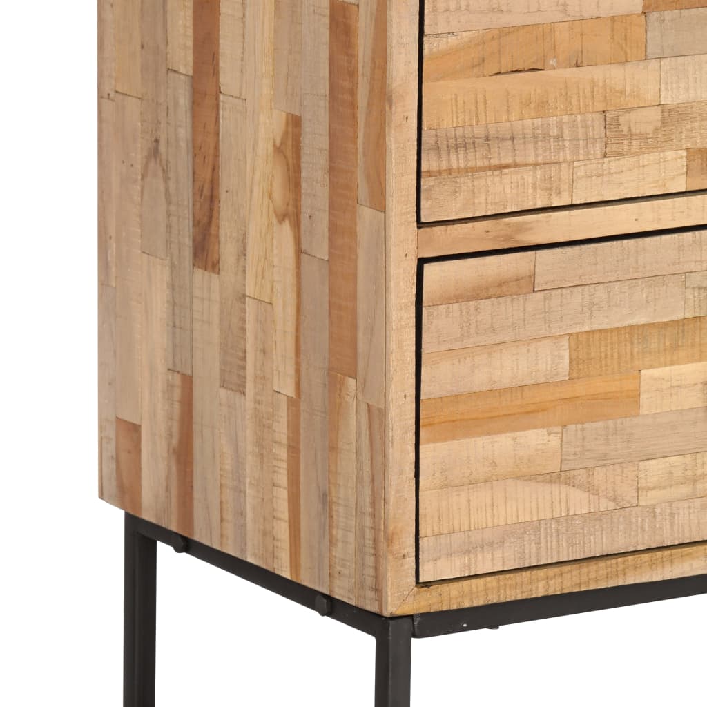 vidaXL TV stolík z recyklovaného teakového dreva 90x30x55 cm