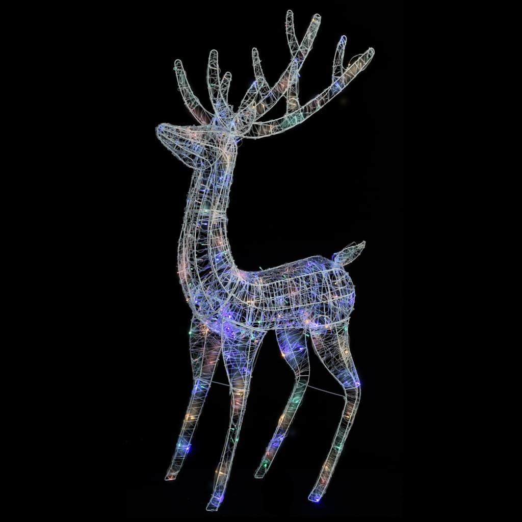 vidaXL XXL Akrylový vianočný sob 250 LED 180 cm farebný