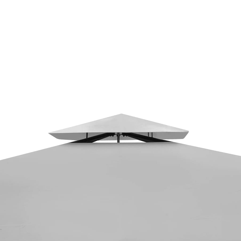 vidaXL Altánok so strechou 3x3 m, krémovo biely