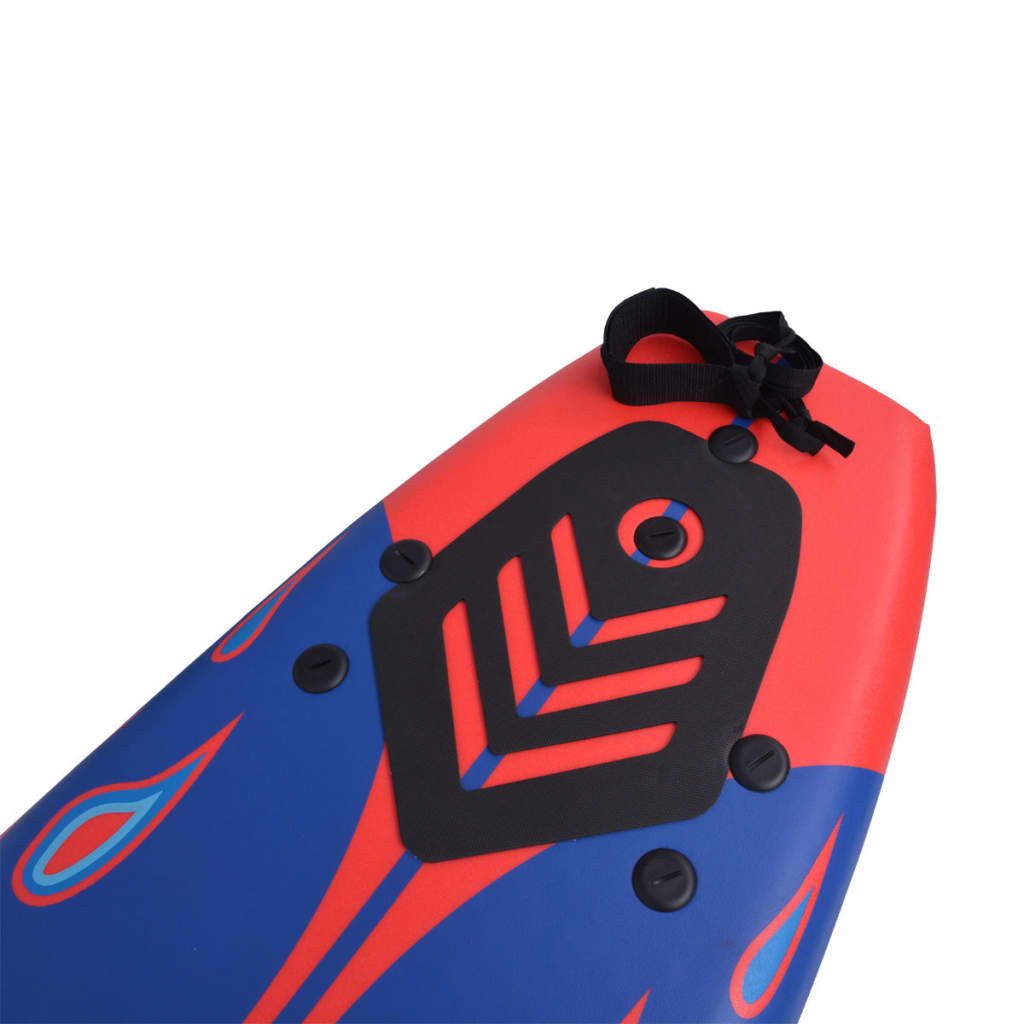 vidaXL Surfová doska, modro-červená, 170 cm