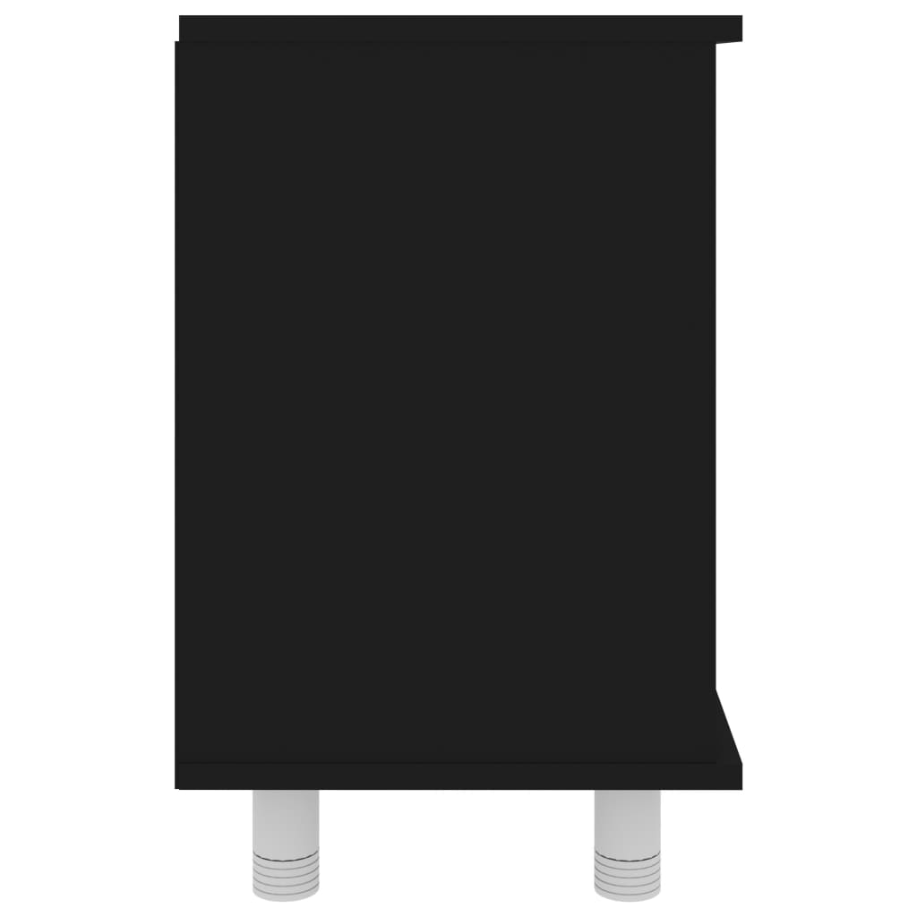 vidaXL Skrinka do kúpeľne, čierna 60x32x53,5 cm, kompozitné drevo