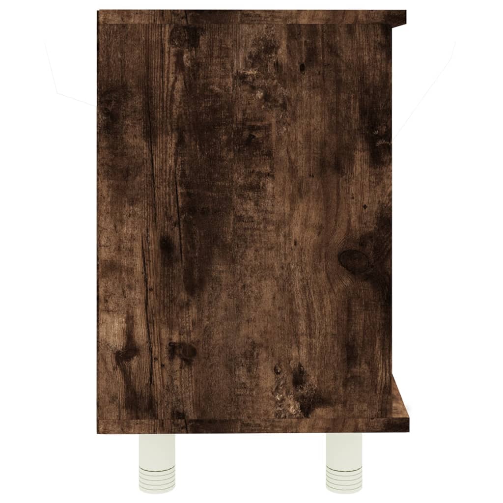 vidaXL Kúpeľňová skrinka dymový dub 60x32x53,5 cm spracované drevo