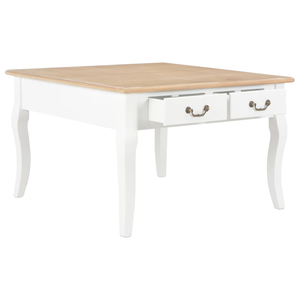 vidaXL Konferenčný stolík, biely 80x80x50 cm, drevo