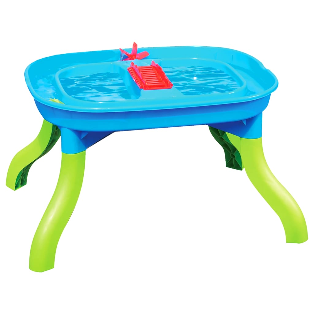 vidaXL 3-v-1 detský stôl na piesok/vodu 67,5x52x38 cm polypropylén