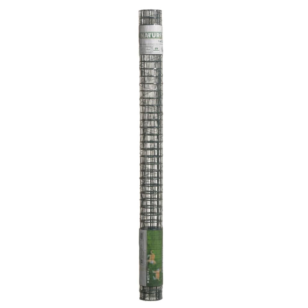 Nature Drôtené pletivo zelené 1x2,5 m 25 mm poplastovaná oceľ štvorec