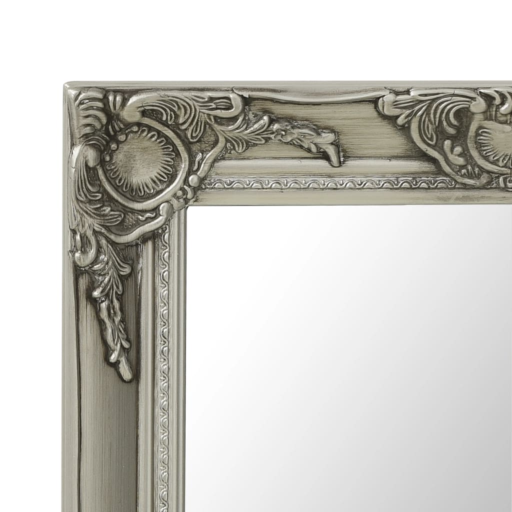 vidaXL Nástenné zrkadlo v barokovom štýle 50x40 cm strieborné