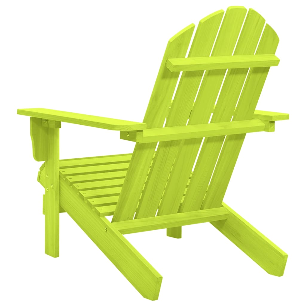 vidaXL Záhradná stolička Adirondack jedľový masív zelená