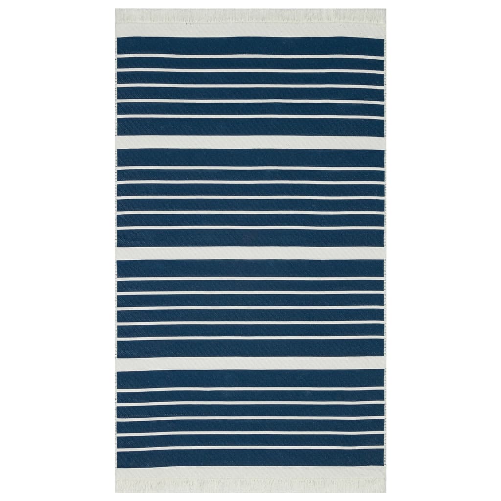 vidaXL Koberec morský modrý 120x180 cm bavlna