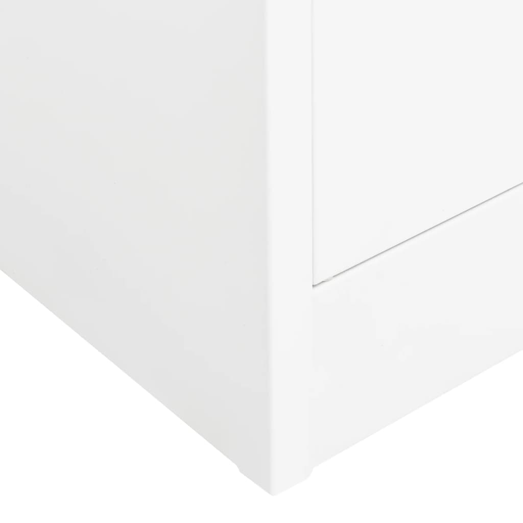 vidaXL Kancelárska skriňa biela 90x40x180 cm oceľ