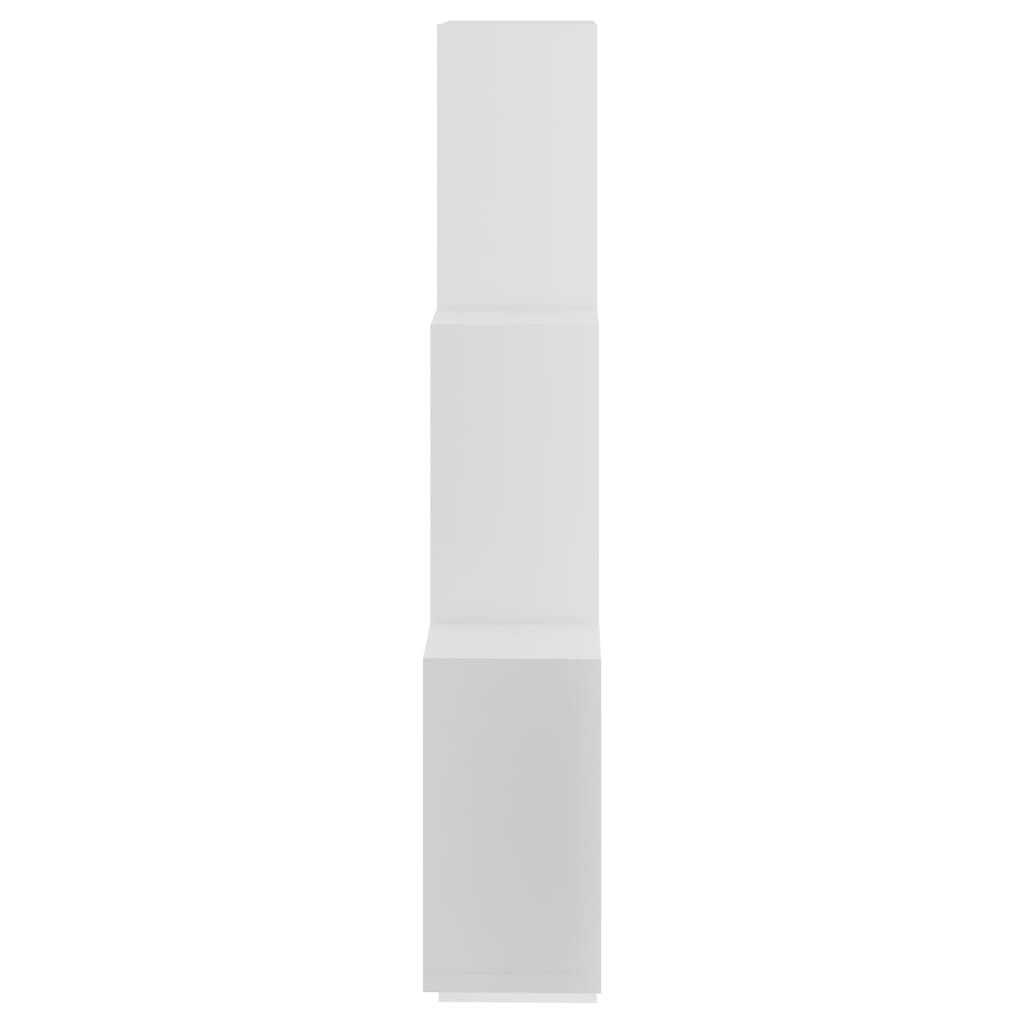 vidaXL Nástenná polica, kocky, biela 78x15x93 cm, kompozitné drevo