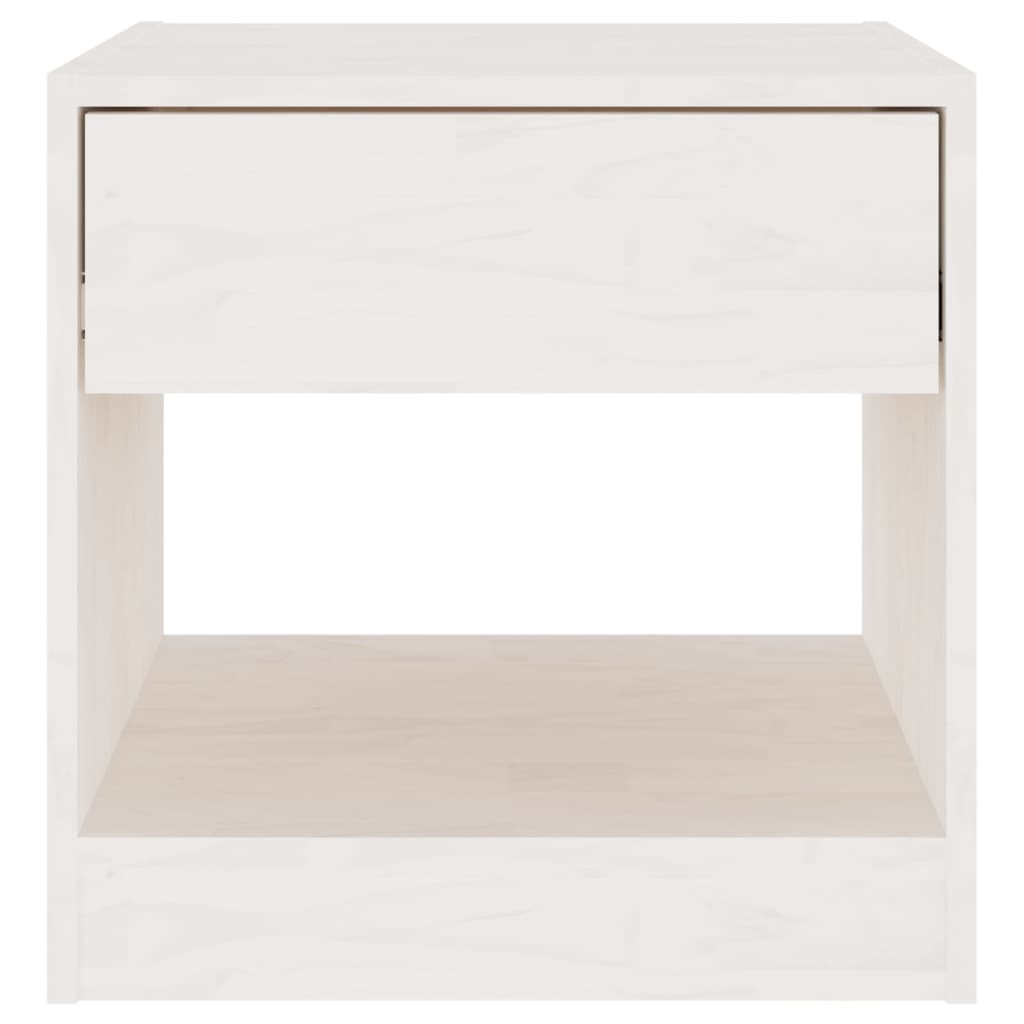 vidaXL Nočné stolíky 2 ks biele 40x31x40 cm borovicový masív