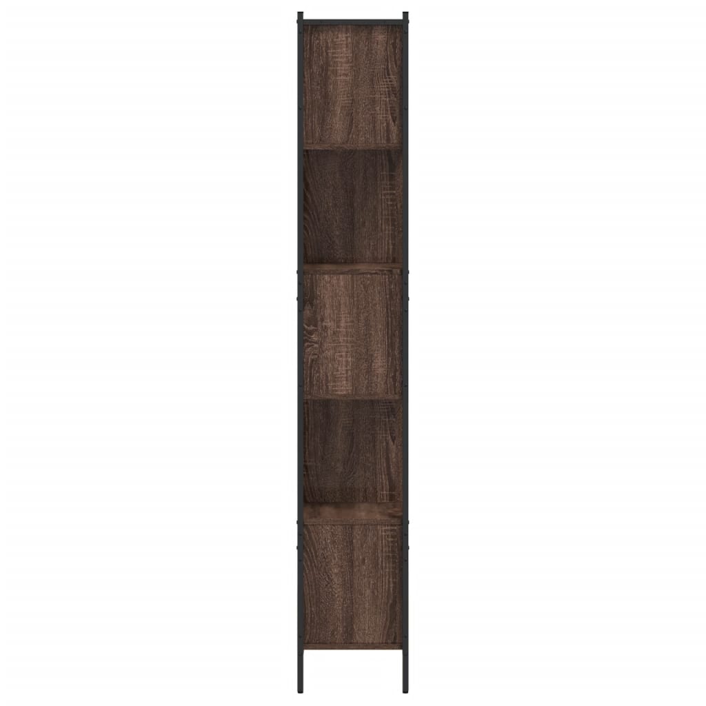 vidaXL Knižnica hnedý dub 102x28x172 cm kompozitné drevo